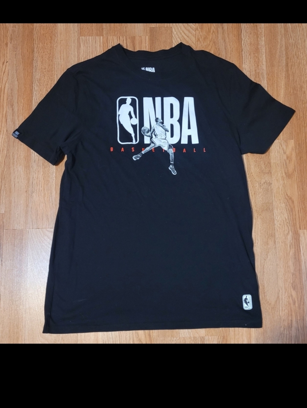 NBA Men’s Black Logo Basketball Short-Sleeve Tee